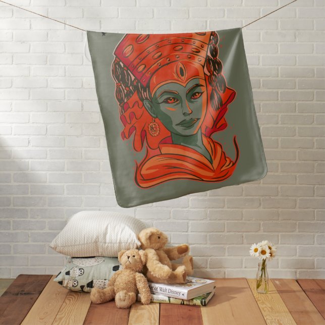 Kumari – Divine Feminine Goddess Art Baby Blanket (In Situ)