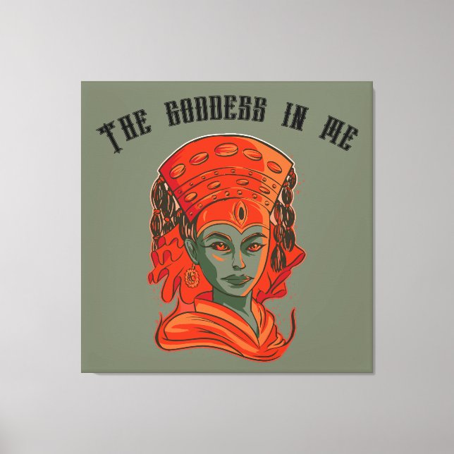 Kumari – Divine Feminine Goddess Art Canvas Print (Front)
