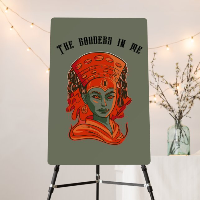 Kumari – Divine Feminine Goddess Art Foam Board (In Situ (Stand))