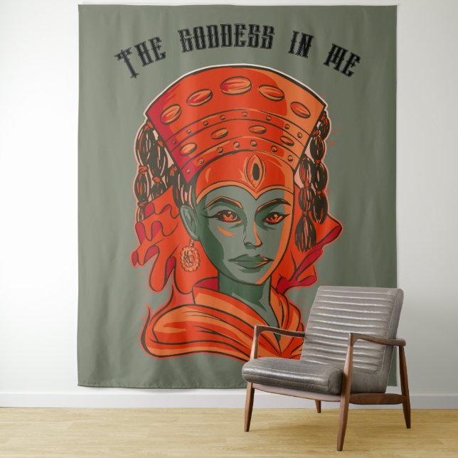 Kumari – Divine Feminine Goddess Art Tapestry (In Situ)