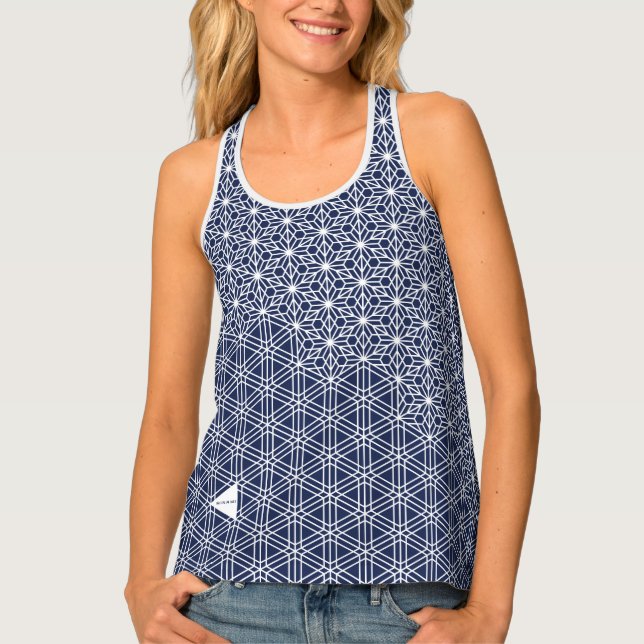 KUMIKO | japanese traditional KIMONO pattern Tank Top (Front)