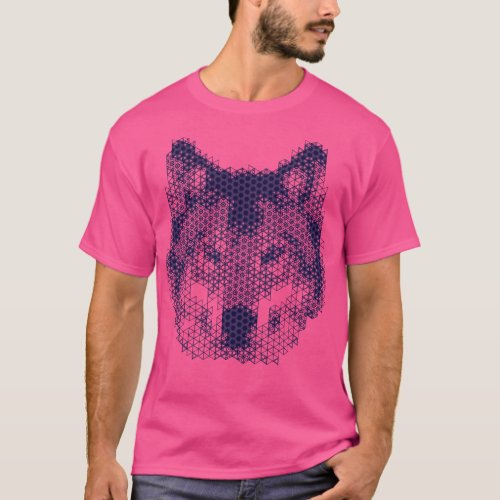 Kumiko Wolf Animal Portrait T_Shirt