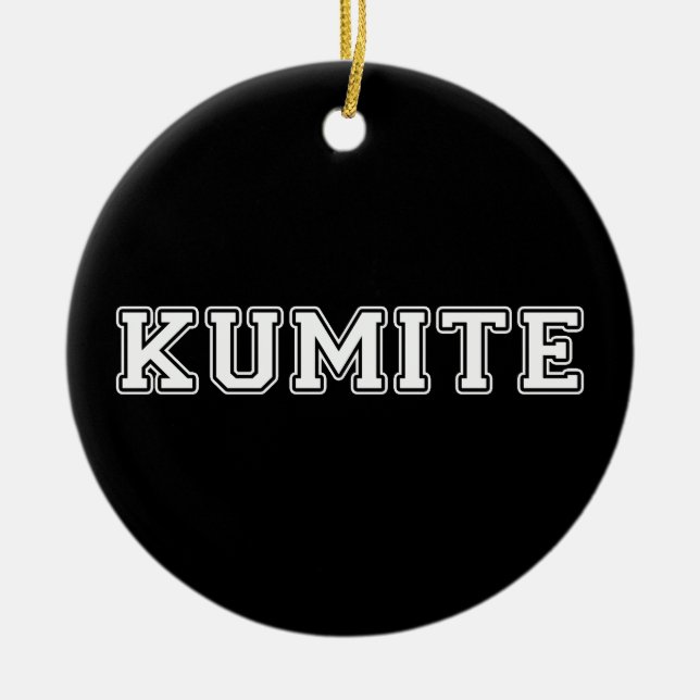 Kumite Ceramic Ornament (Front)