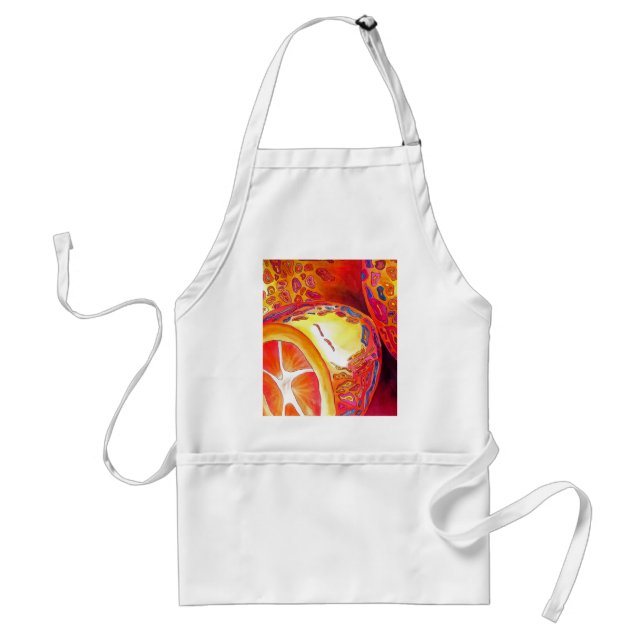 Kumquats orange citrus watercolour fruit art adult apron (Front)