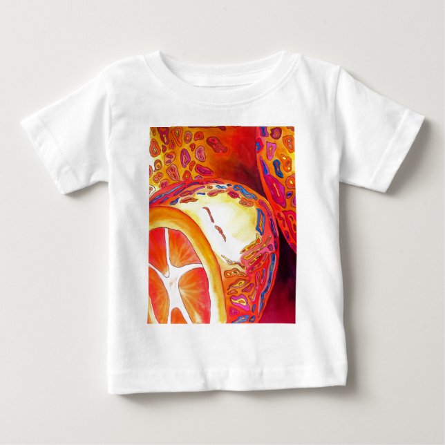 Kumquats orange citrus watercolour fruit art baby T-Shirt (Front)