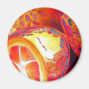 Kumquats orange citrus watercolour fruit art magnet