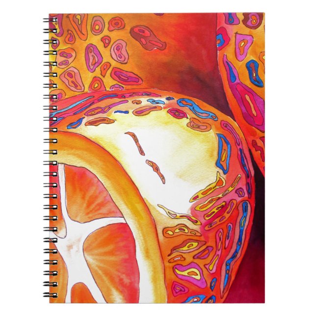 Kumquats orange citrus watercolour fruit art notebook (Front)