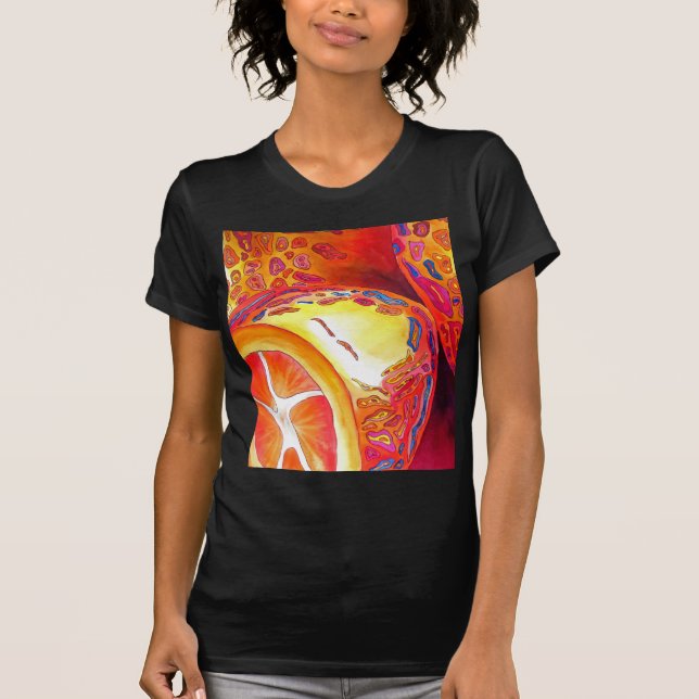 Kumquats orange citrus watercolour fruit art T-Shirt (Front)