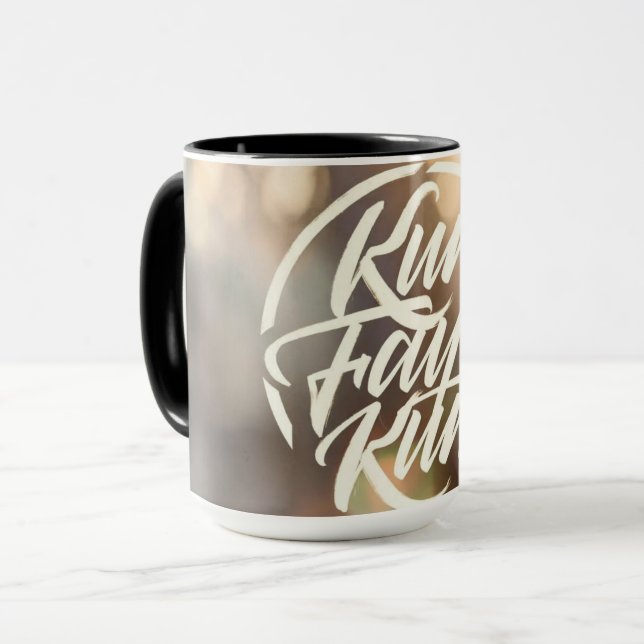 Kun Faya Kun | Modern Arabic Calligraphy Ceramic  Mug (Front Left)