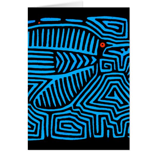 Kuna Indian Blue Bird (Front)