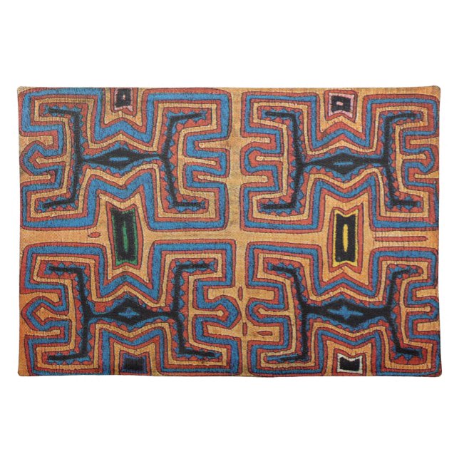 Kuna Indian Canoe Spirits Placemat (Front)