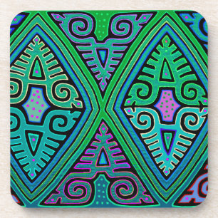 Kuna Indian Diamond Mola Beverage Coaster
