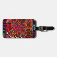 Kuna Indian Friendly Dragon Mola Luggage Tag