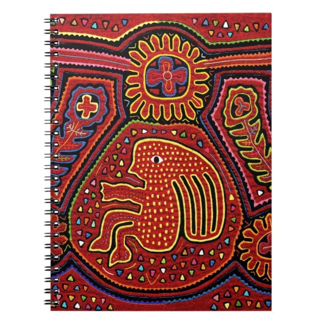 Kuna Indian Girl on a Bicycle Notebook (Front)