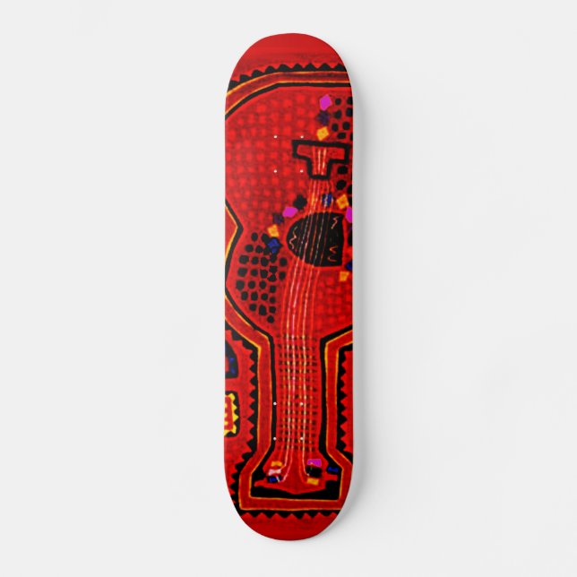 Kuna Indian Guitar Skateboard Deck (Front)