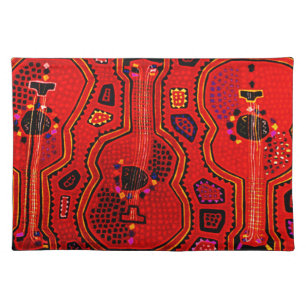 Kuna Indian Guitars Cloth Placemat