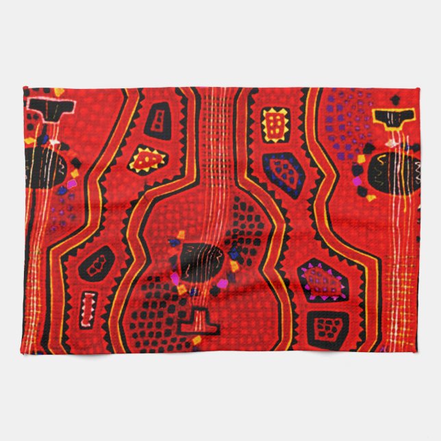 Kuna Indian Guitars Towel (Horizontal)