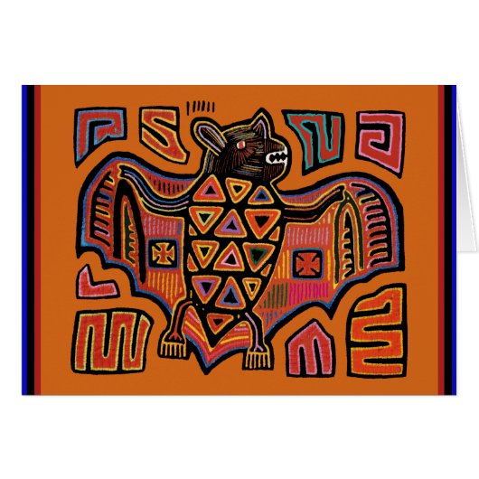 Kuna Indian Mola Bat Cards (Front Horizontal)
