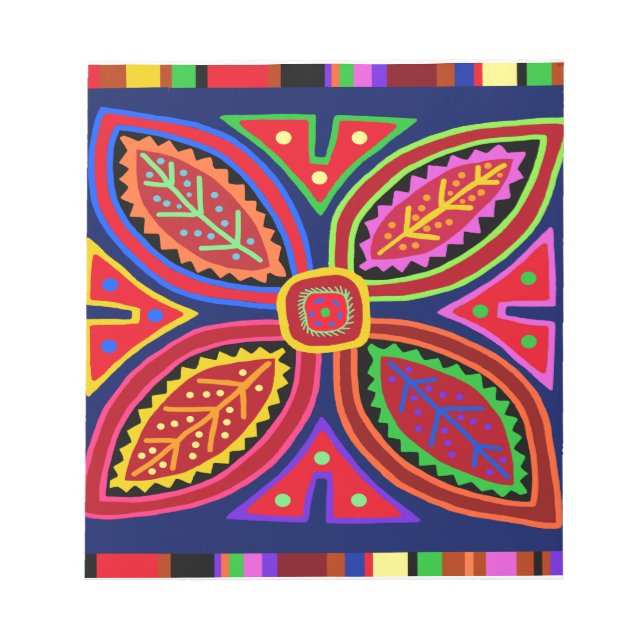 Kuna Indian Mola Flora Notepad (Front)