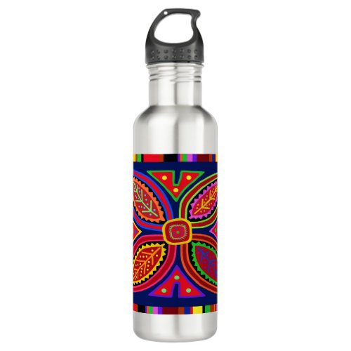 Kuna Indian Mola Flora Stainless Steel Water Bottle