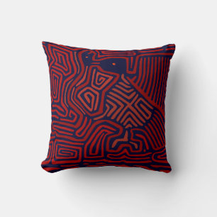 Kuna Indian Mola Folk Art - Throw Pillow
