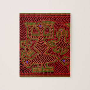 Kuna Indian Mola Spirits Jigsaw Puzzle