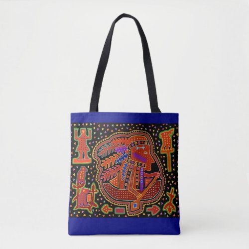 Kuna Indian Paddling Canoe  Tote Bag