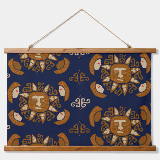 Kuna Indian Sun Gods Hanging Tapestry