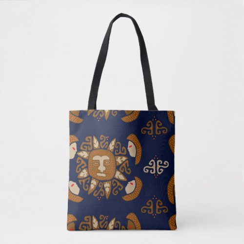 Kuna Indian Sun Gods Tote Bag