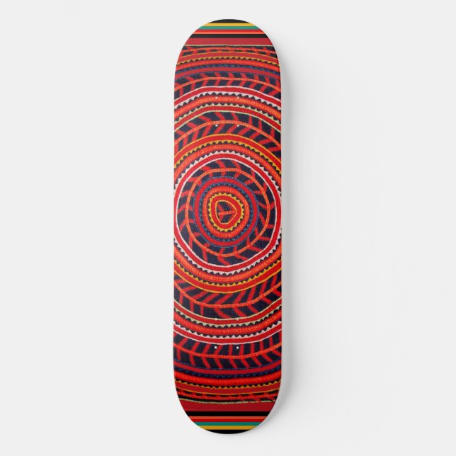 Kuna Indian Sun Universe Skateboard - Del Sol Deck (Front)