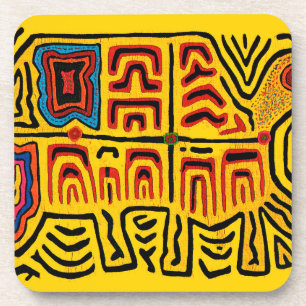 Kuna Indian Tribal Walking Turtle Coaster