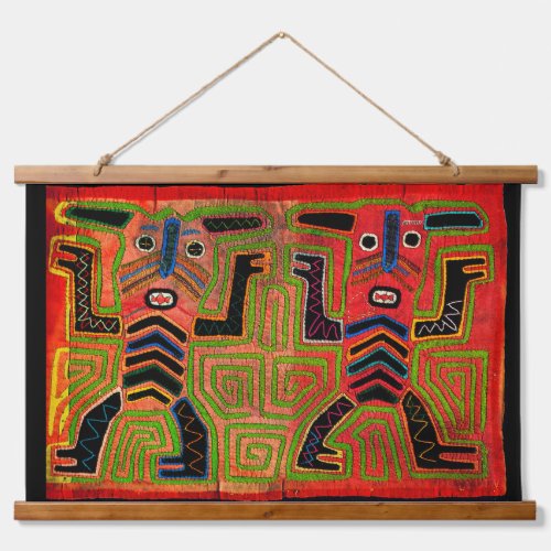 Kuna Indian Twin Spirits Hanging Tapestry