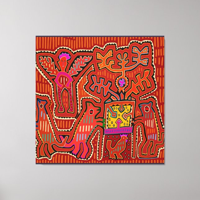 Kuna Shaman Peyote Ritual - SCOTUS Cuts my Rights Canvas Print (Front)