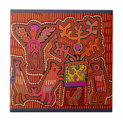 Kuna Shaman Peyote Ritual _ SCOTUS Cuts my Rights Ceramic Tile
