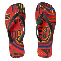 Kuna Tribal San Blas Island Flip Flops