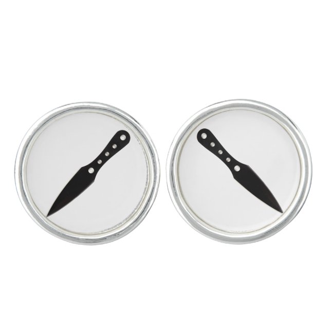 Kunai Throwing Knife Cufflinks (Front)