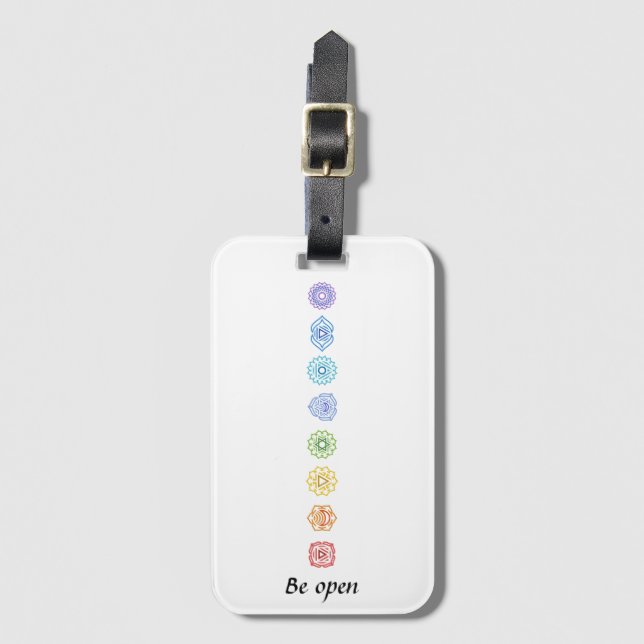 Kundalini Chakras Be Open Luggage Tag (Front Vertical)