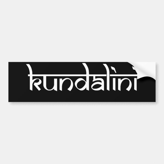 Kundalini Design on Sanskrit Style Bumper Sticker (Front)