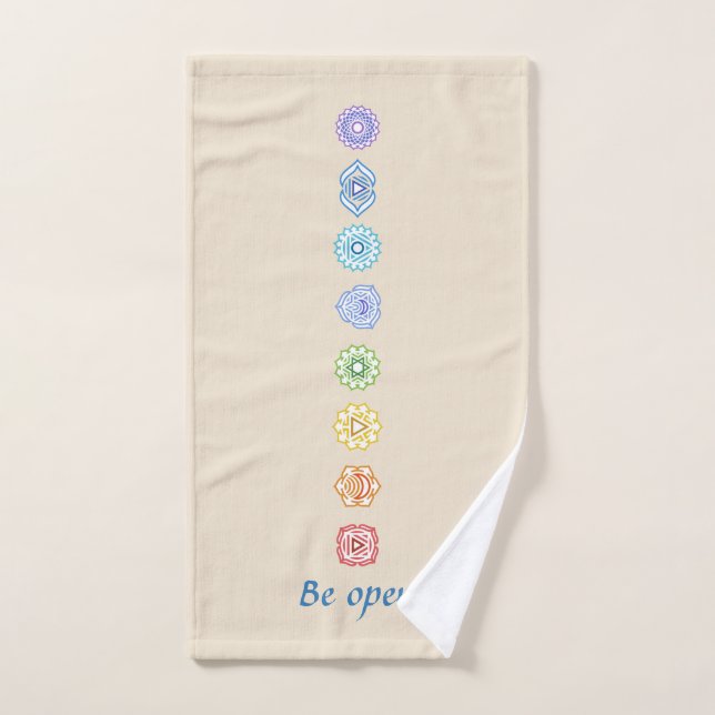 Kundalini Yoga Chakras Be Open  Bath Towel Set (Hand Towel)