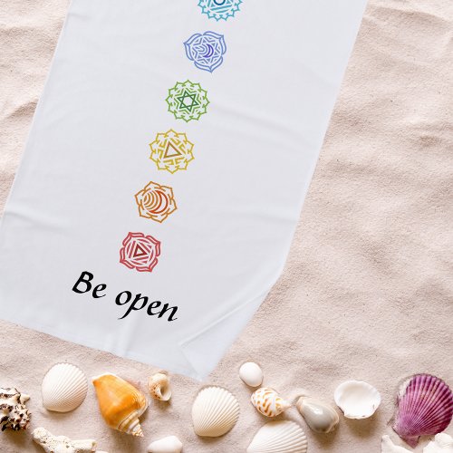 Kundalini Yoga Chakras Be Open Beach Towel