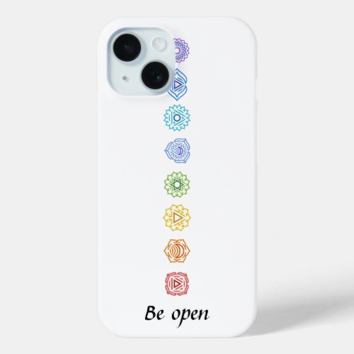 Kundalini Yoga Chakras Be Open iPhone 15 Case