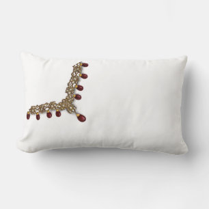 Kundan necklace lumbar pillow