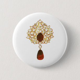 Kundan & ruby brooch button