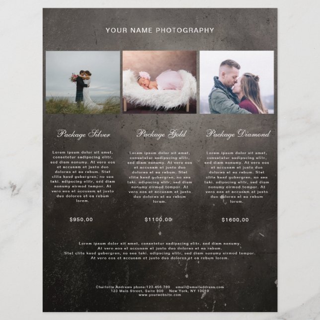 Kundenspezifisch Black Foto Preisliste (Front)