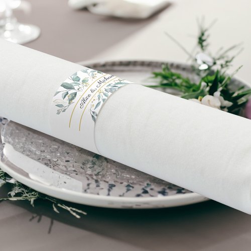 Kundenspezifische  Greenery Napkin Bands