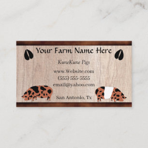 KuneKune Pig Business Card