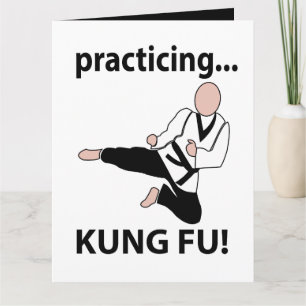 Kung Fu Black Belt Martial Arts Card