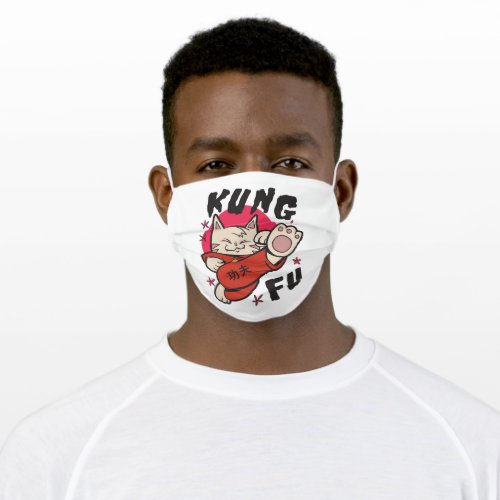 Kung Fu Cat Adult Cloth Face Mask