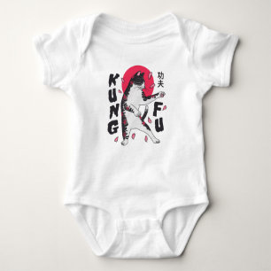 Kung Fu Cat Baby Bodysuit