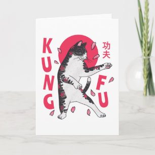Kung Fu Cat Card